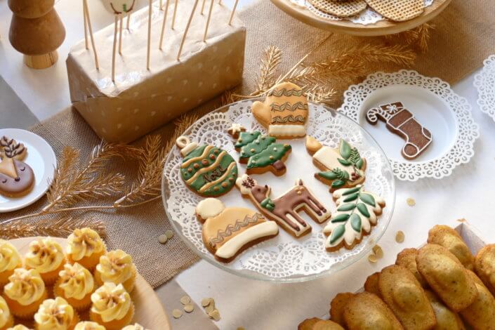 Noël des enfant chez Filorga par Studio Candy avec un grand goûter de Noël décoré et naturel, stand de maquillage, 2 ateliers créatifs, stand de crêpes