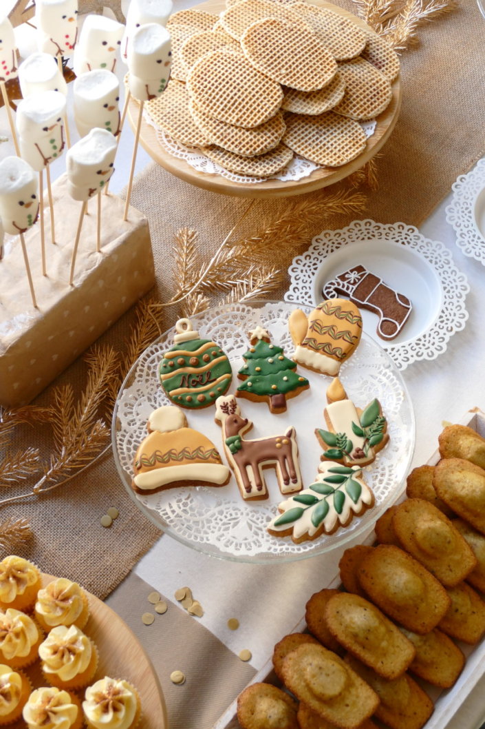 Noël des enfant chez Filorga par Studio Candy avec un grand goûter de Noël décoré et naturel, stand de maquillage, 2 ateliers créatifs, stand de crêpes