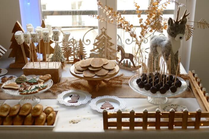 Noël des enfant chez Filorga par Studio Candy avec un grand goûter de Noël décoré et naturel, stand de maquillage, 2 ateliers créatifs, stand de crêpes