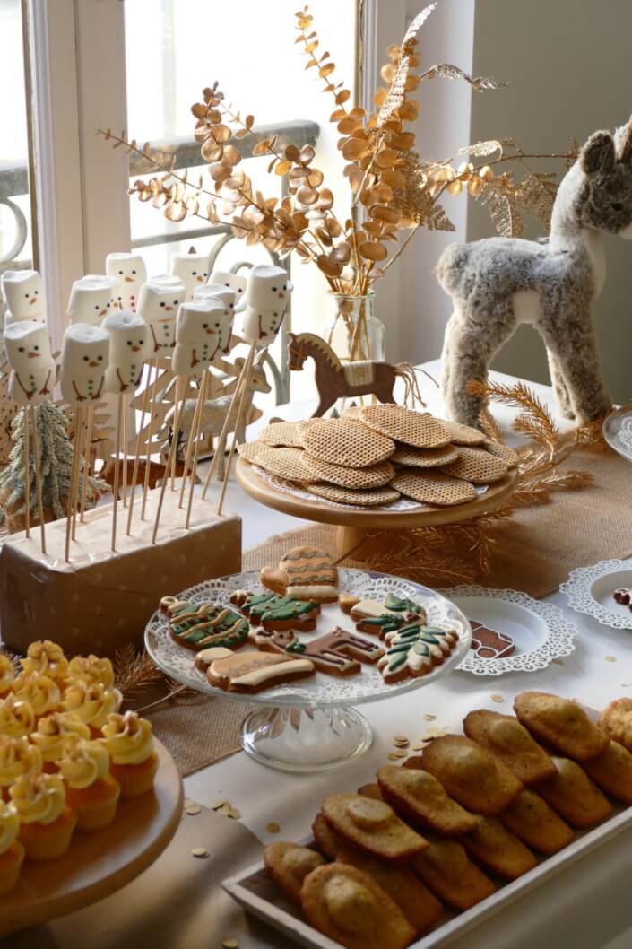 Noël des enfant chez Filorga par Studio Candy avec un grand goûter de Noël décoré et naturel, stand de maquillage, 2 ateliers créatifs, stand de crêpes